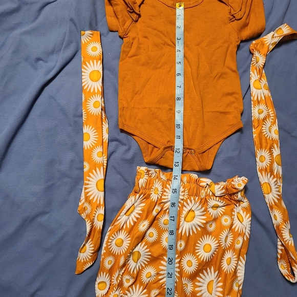 Girls no brand size 18 to 24 months 1 piece w/ shorts & 2 ties NWOT - Picture 5 of 11